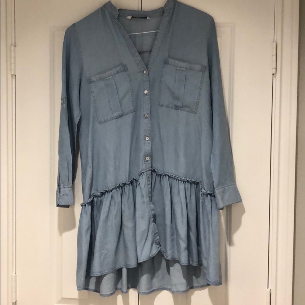 Zara Light Blue Mini Dress